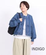 INDIGO 裏毛&ピグメントダイ　ブルゾン